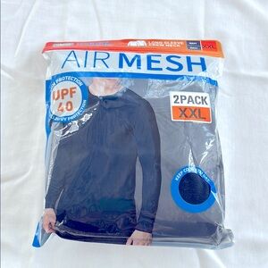 32 Degrees Cool UPF 40 Navy Long Sleeve Crew Neck Shirt 2-Pack XXL NWT